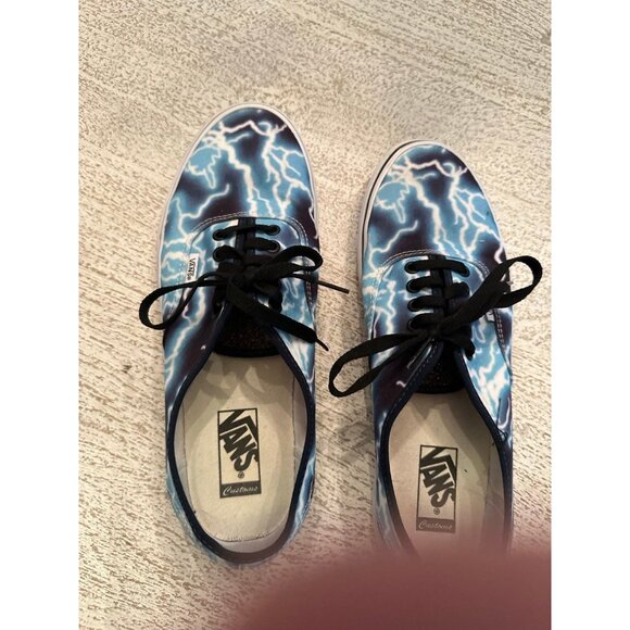 Ripndip x Vans custom NIKOLA low top shoes 11 lightening (BLACK/blue) - Picture 7 of 8